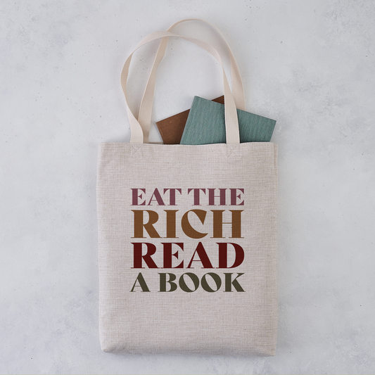 Pack of 4 - Eat The Rich Read A Book - Indie Bookstore Tote