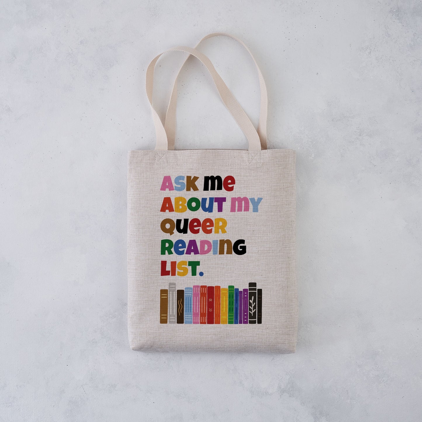 Pack of 4 - Ask Me About My Queer Reading List – Pride Tote for Readers