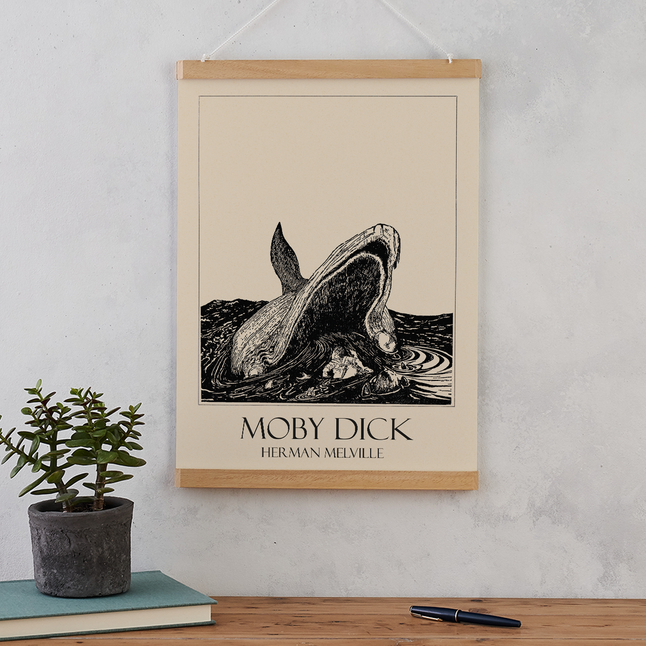 Pack of 2 - Classic Literature Art Poster Print - Moby Dick