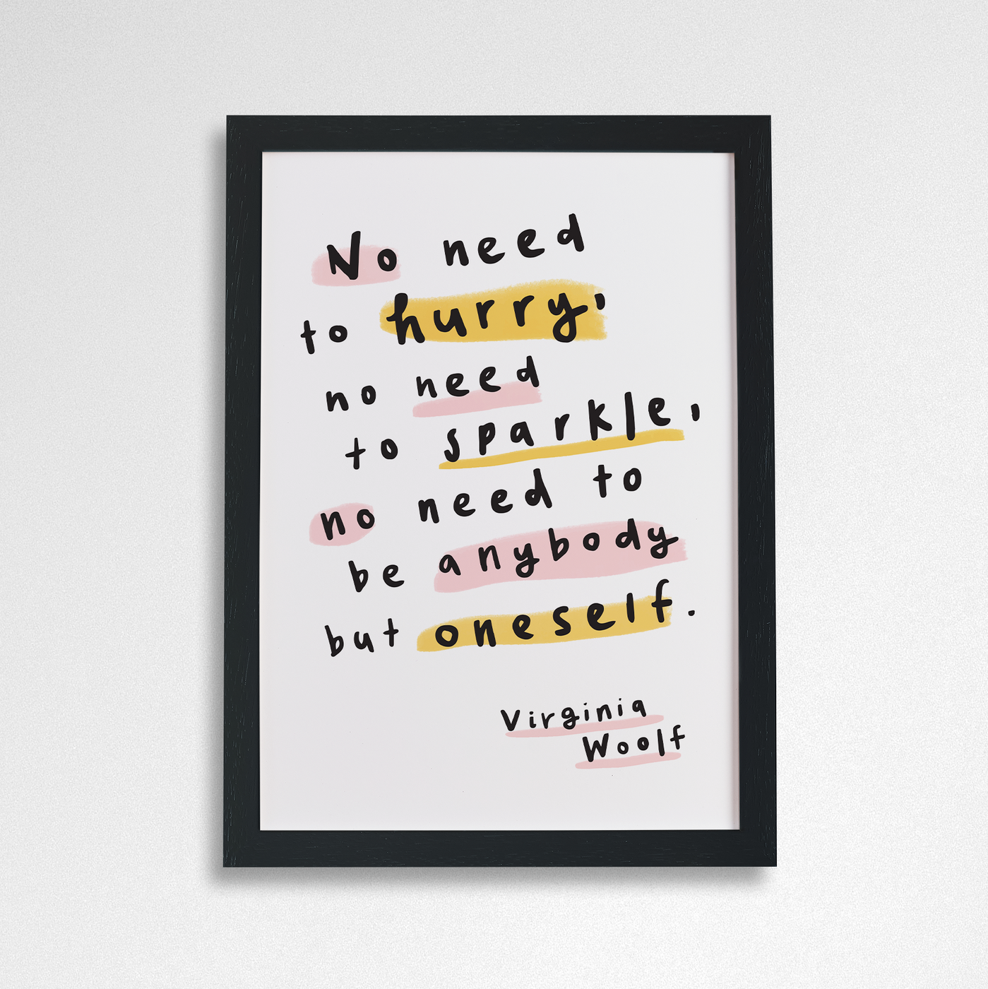 Pack of 2 - Virginia Woolf 'Sparkle' Encouraging Word Art Print