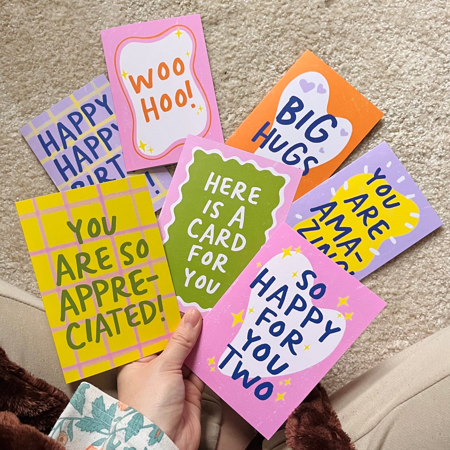 Pack of 6 - 'Big Hugs' Sympathy Greetings Card