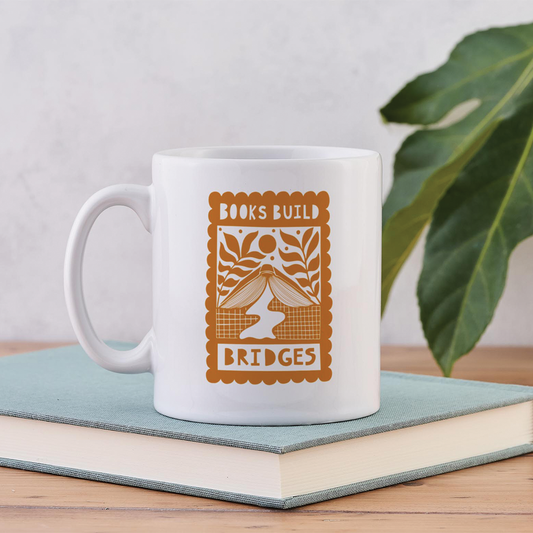 Pack of 6 - Books Build Bridges - Literary Mug