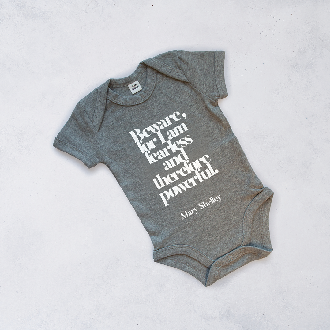 Pack of 12 - Mary Shelley 'I am fearless' Babygrow