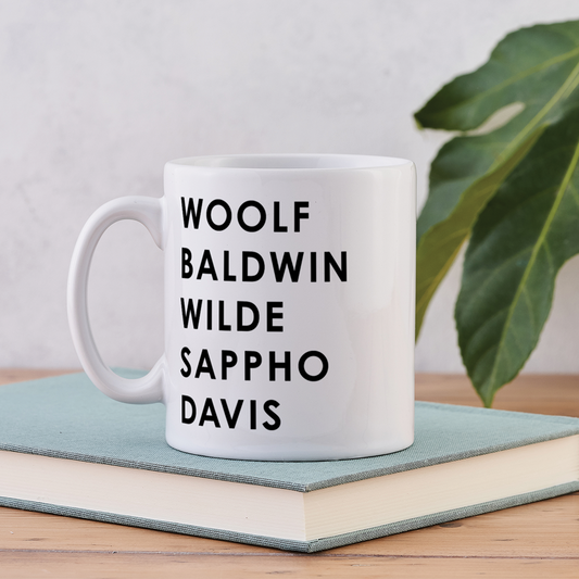 List of Queer Authors. Virginia Woolf. Balwin. Oscar Wilde. Sappho. Davis. LGBTQIA. Support Pride. Pride month.