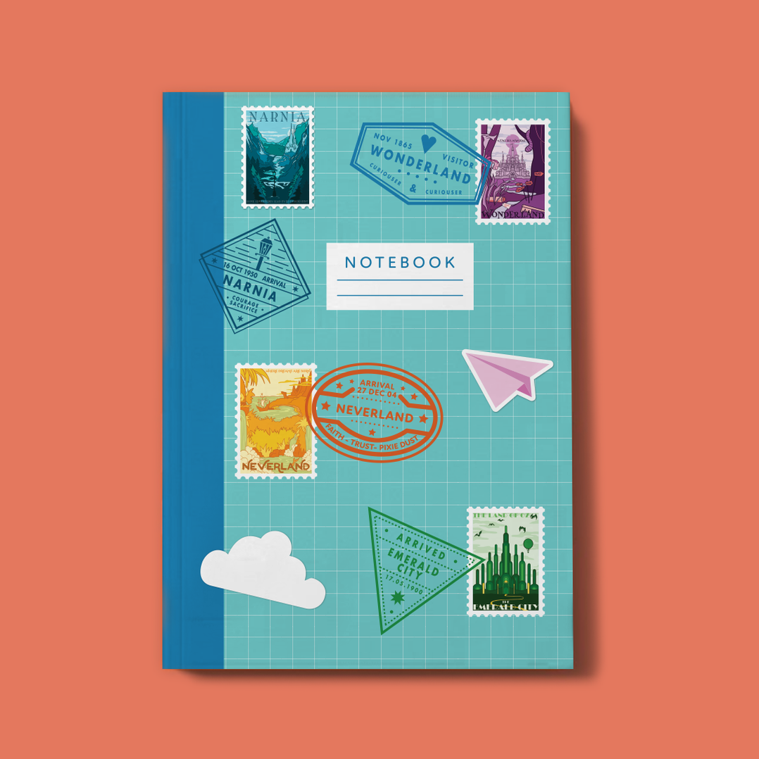 Pack of 3 - Fictional Travel Notebook / Bullet Journal