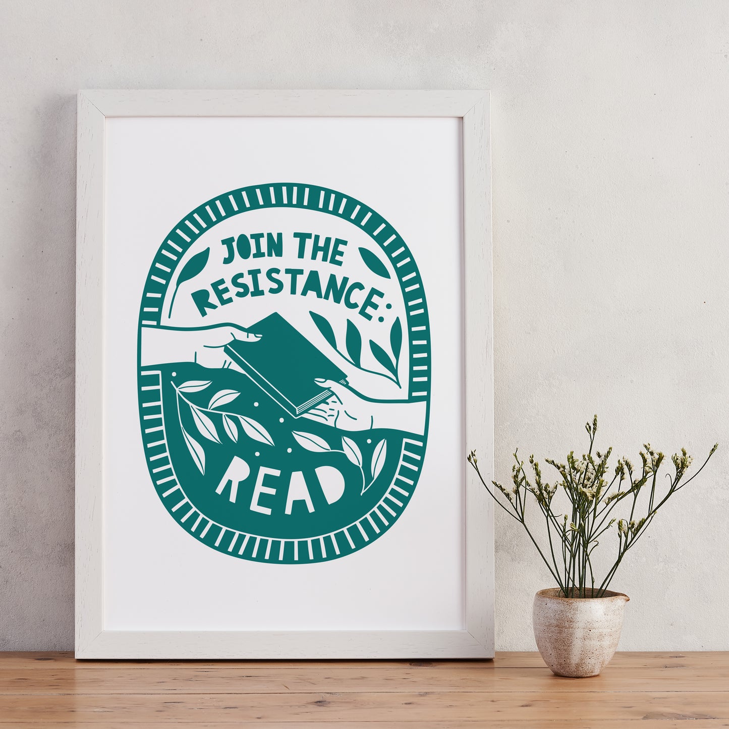 Pack of 2 - Join the Resistance. Read. - Literary Activist A4 Print