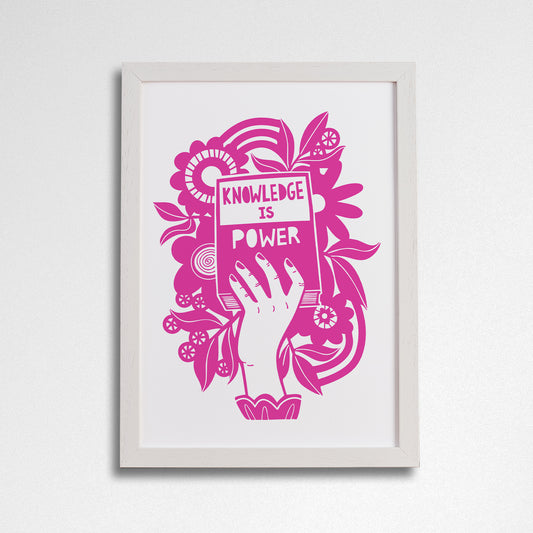Pack of 2 - Knowledge is Power - Literary Activist A4 Print