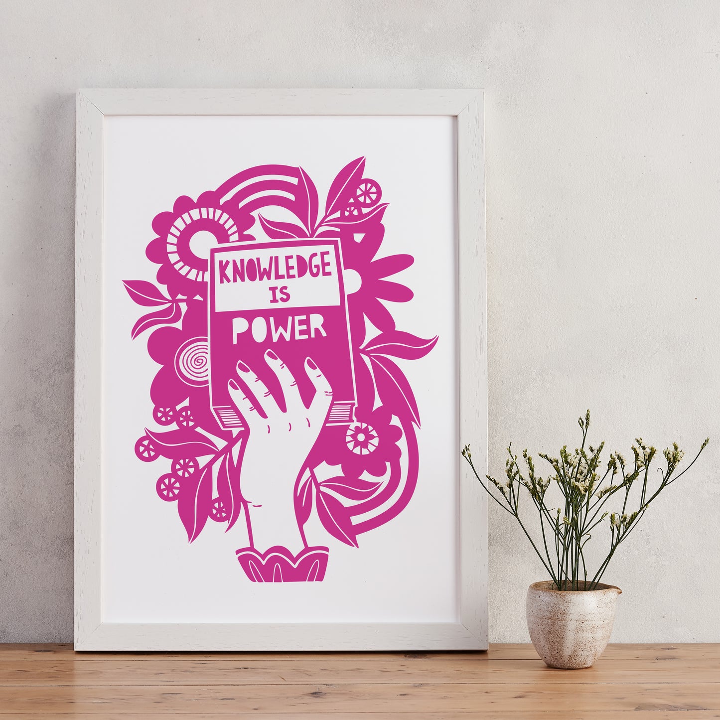 Pack of 2 - Knowledge is Power - Literary Activist A4 Print