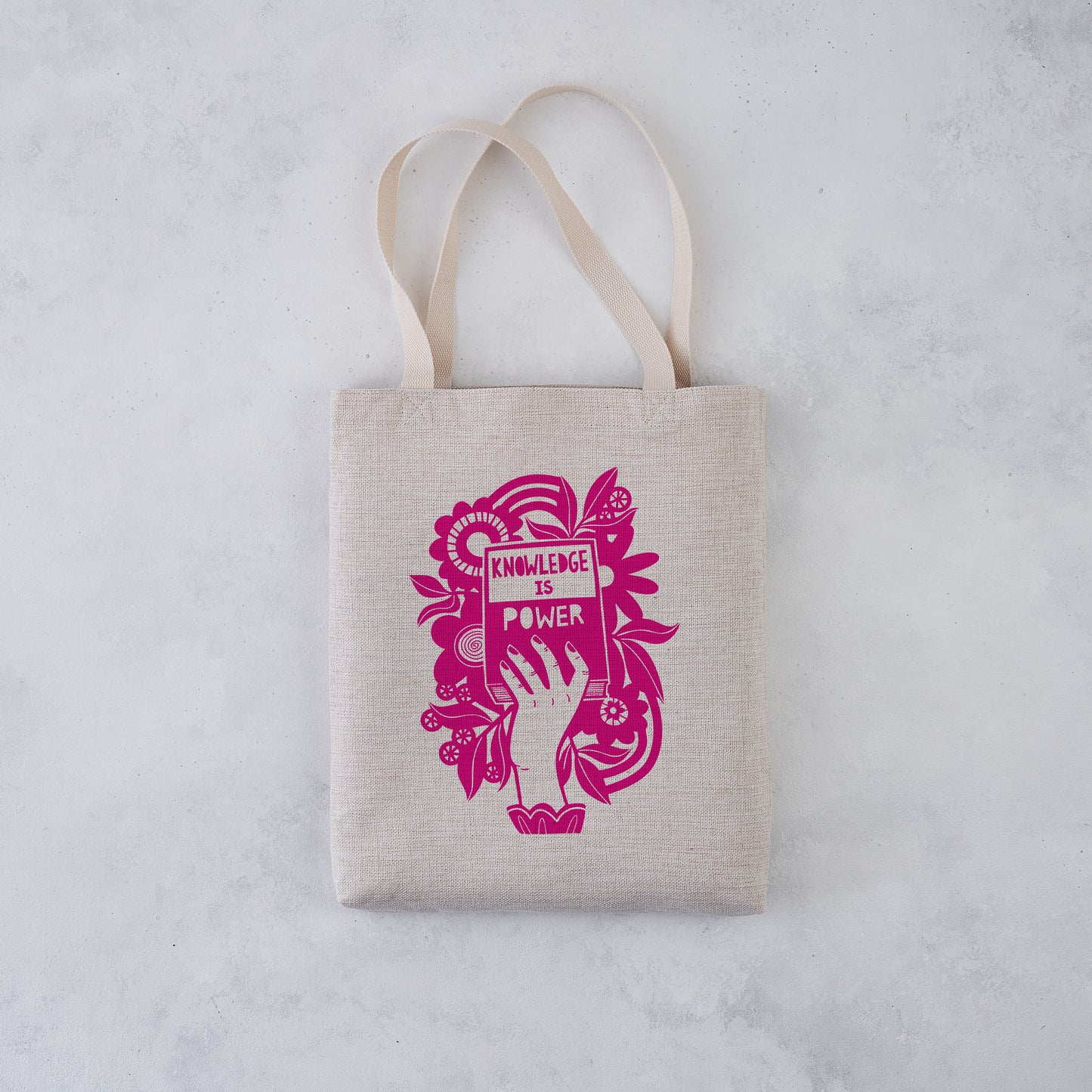 Pack of 4 - 'Knowledge is Power' - Literary Activist Tote Bag