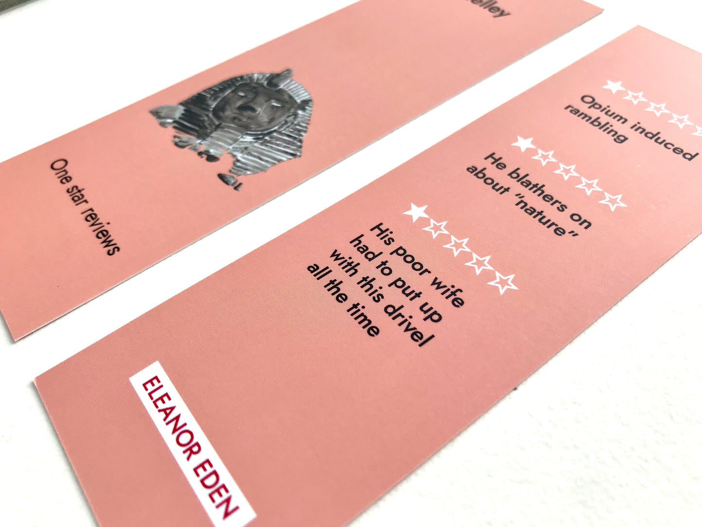 Funny Shelley Bookmark – One Star Review Poetry - Pack of 10