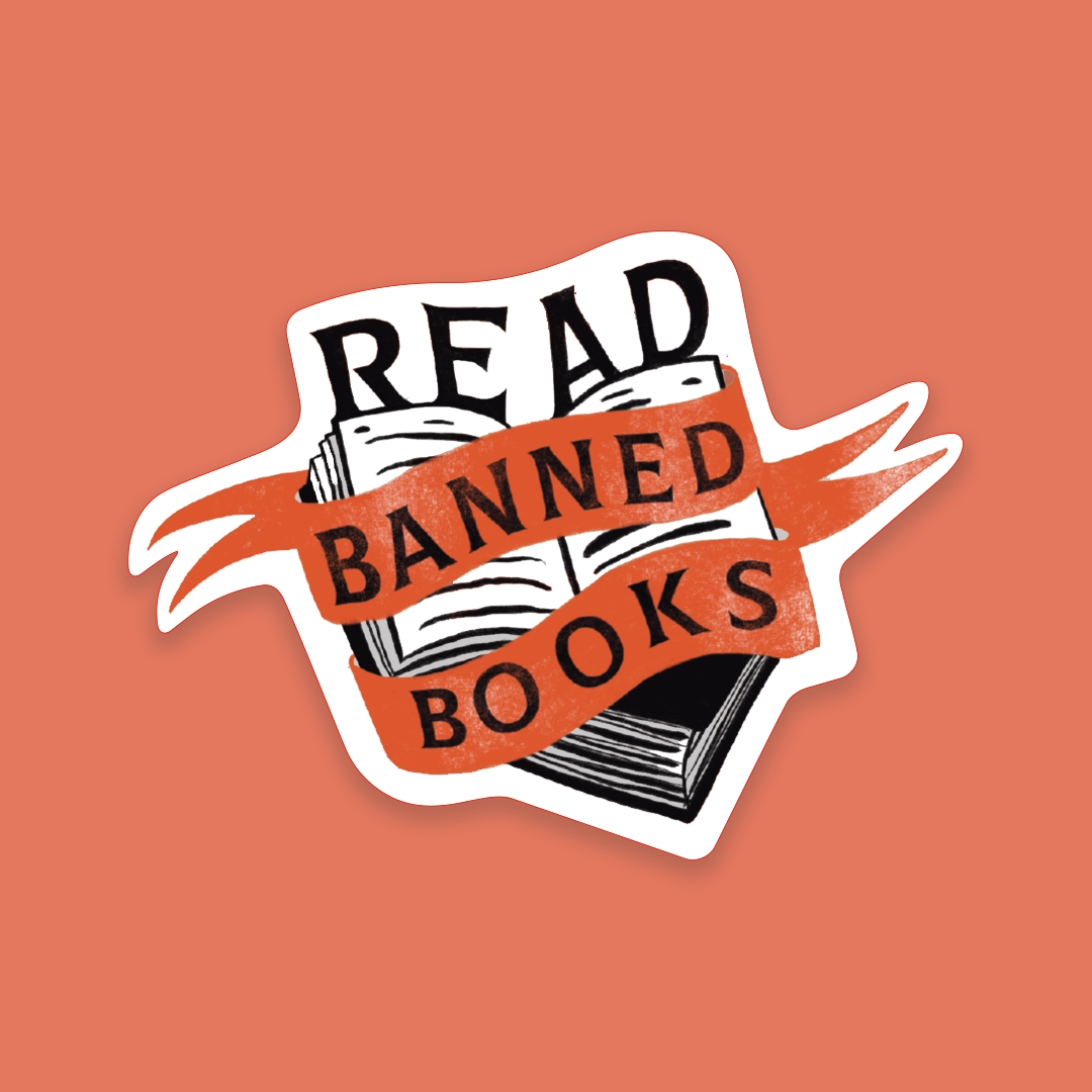 Read Banned Books Sticker - pack of 10