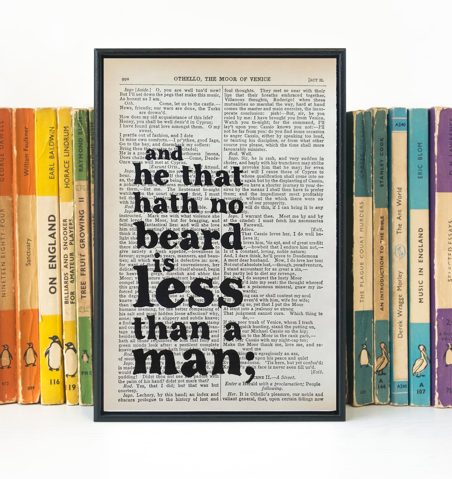 Shakespeare - He That Has No Beard Is Less Than A Man - Book Page