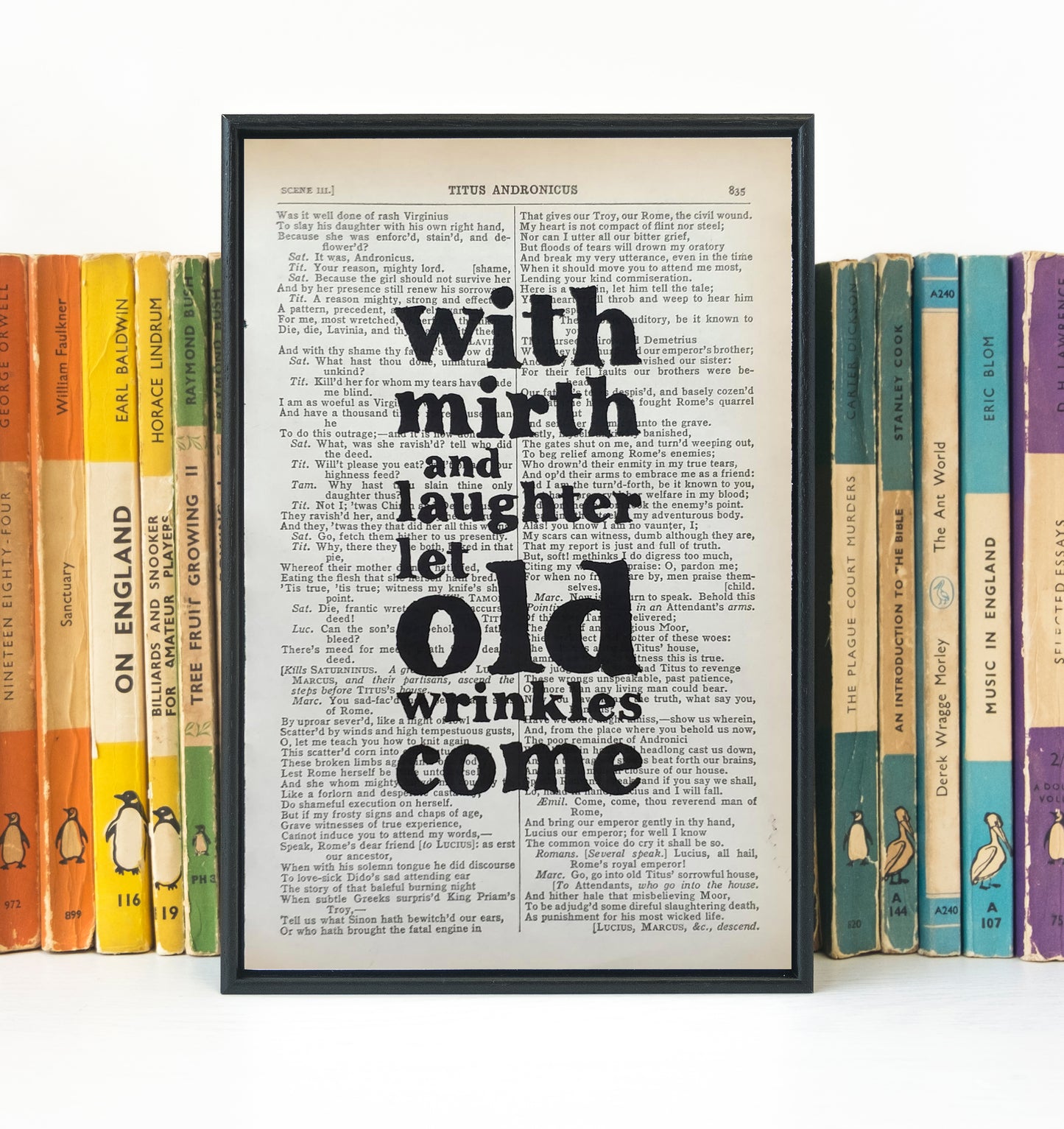 Shakespeare - With Mirth And Laughter Let Old Wrinkles Come - Book Page