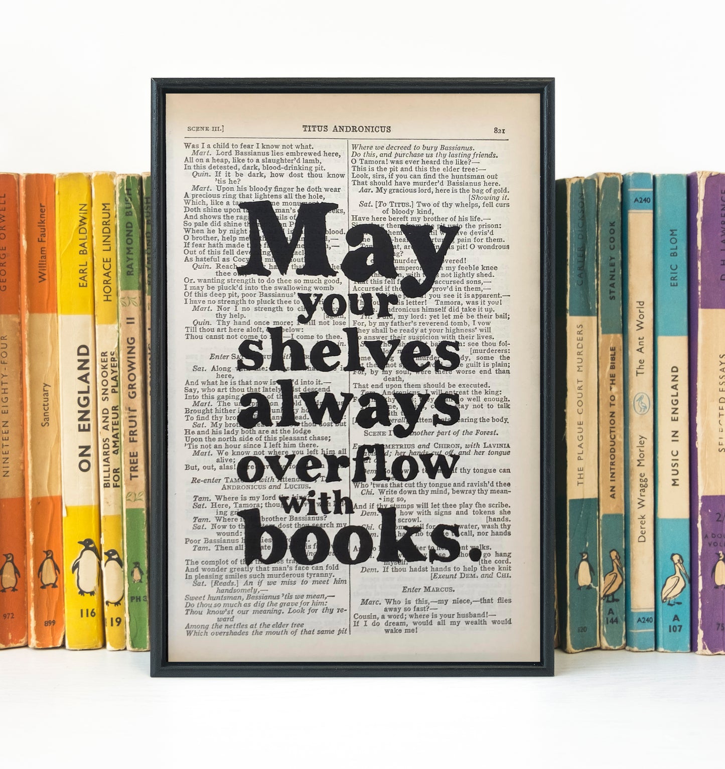 May Your Shelves Always Overflow With Books - Book Print