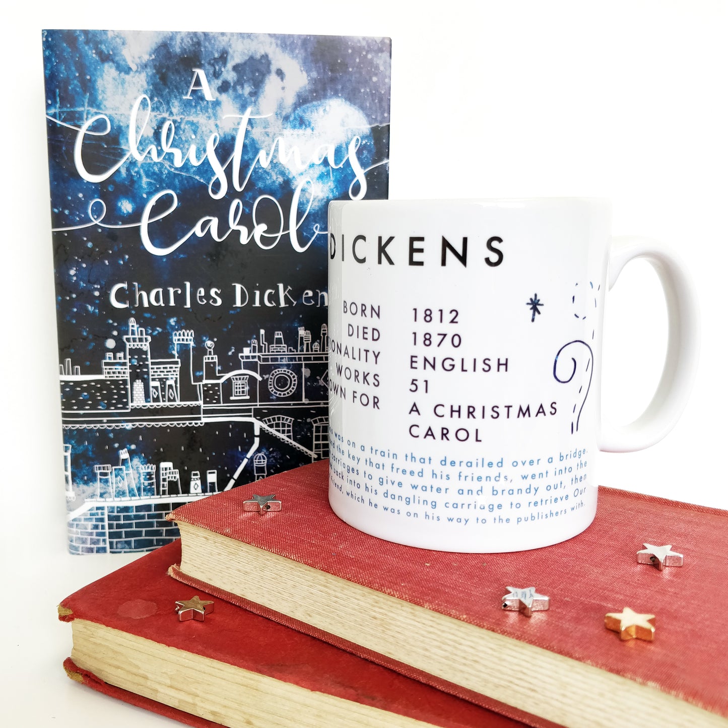 Pack of 6 - Author Mug - Charles Dickens