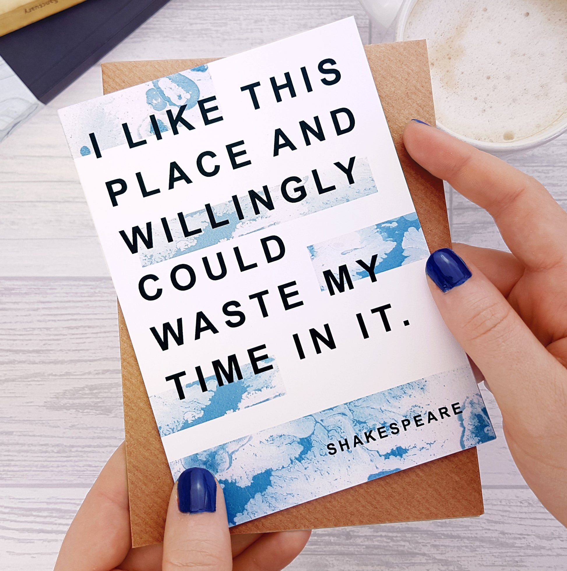Greeting card - Literary Marble New Home - I like this place - Shakespeare - 305