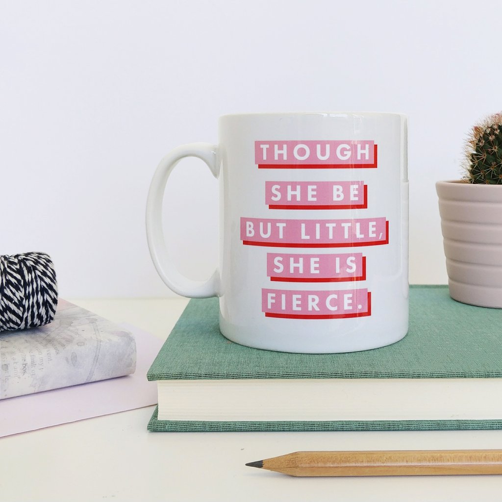 Pack of 6 - Pink & Red “Fierce” Feminist Mug