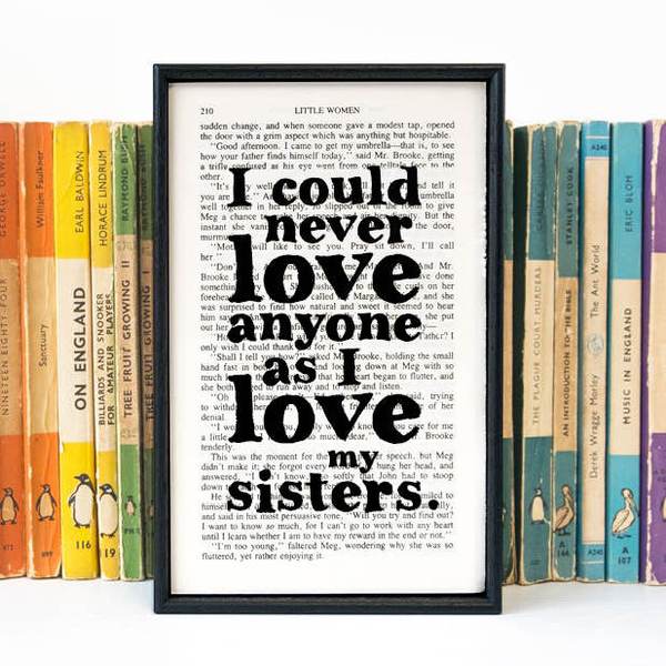 Little Women - I Love My Sisters - Book Page - BOOK 13