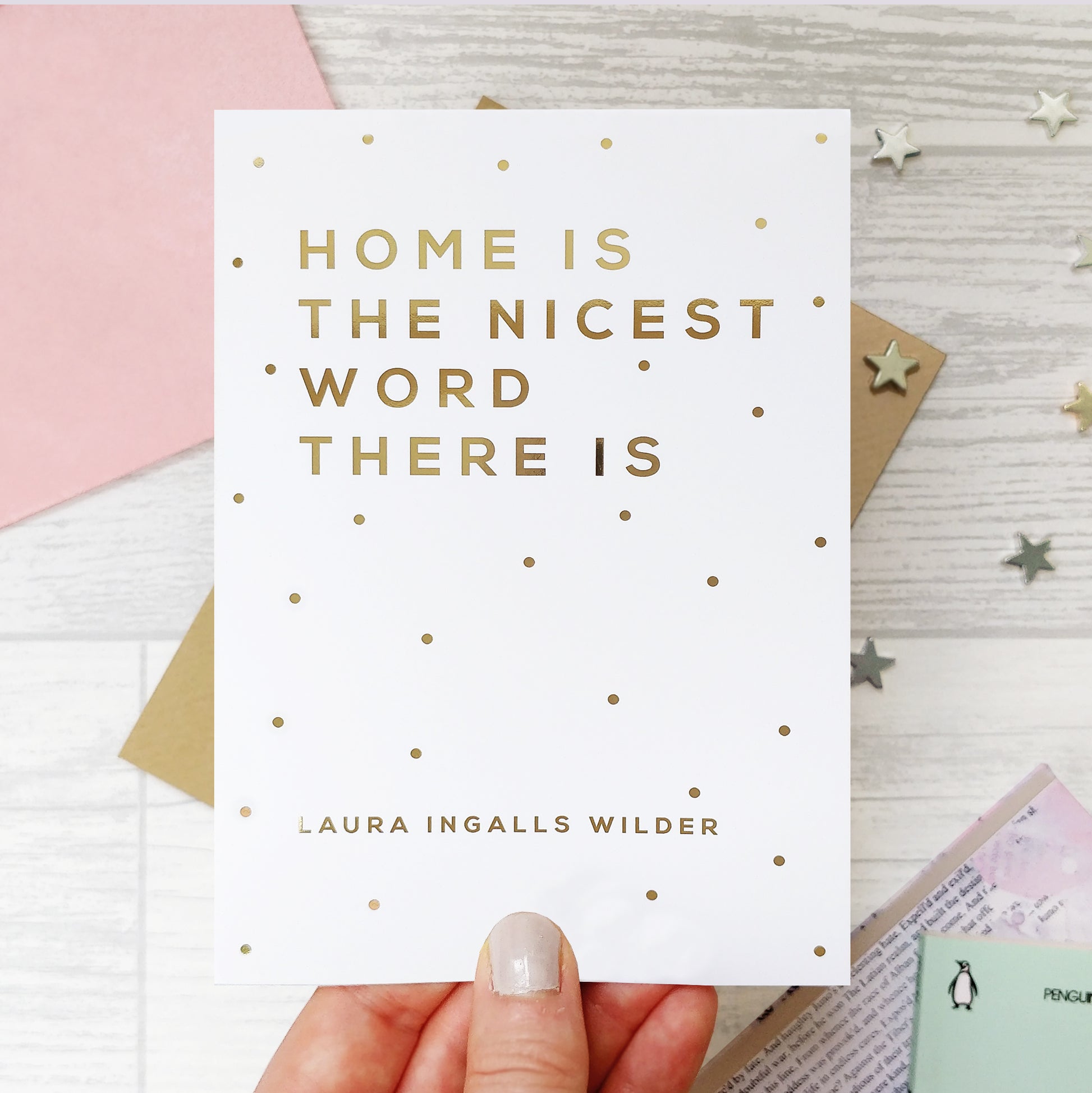 Greeting card - Home Is The Nicest Word - Foil Card - 339