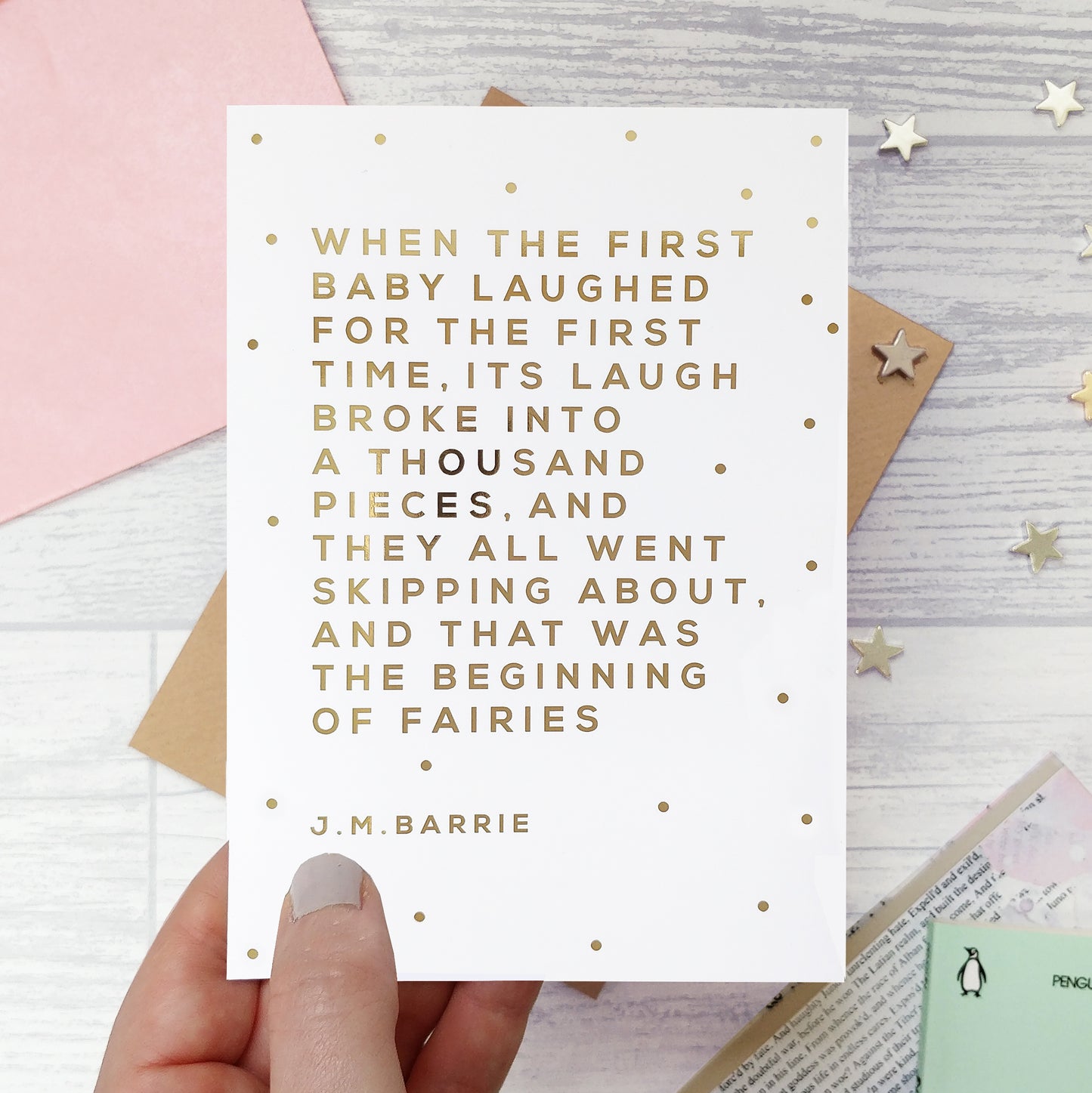 Greeting card - First Baby Laughed - Foil Card - 331