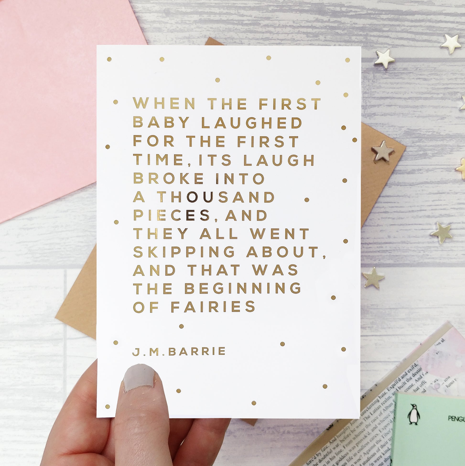 Greeting card - First Baby Laughed - Foil Card - 331