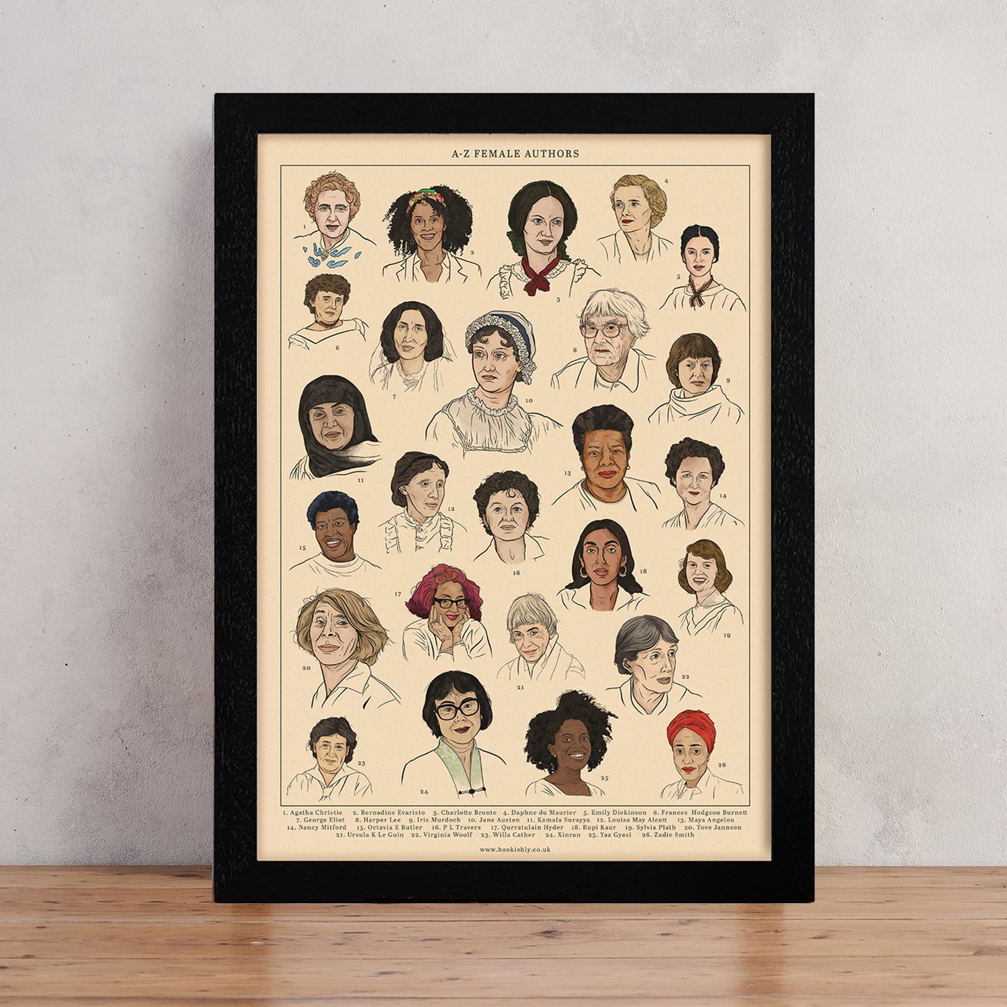 A-Z Female Author Alphabet Poster