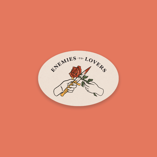 Pack of 10 - Bookish Literary Trope Sticker - Enemies to Lovers