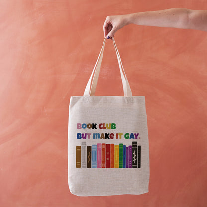 Pack of 4 - Book Club But Make It Gay – Pride Tote for Bookshops