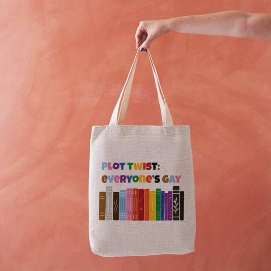 Pack of 4 - Plot Twist: Everyone’s Gay – Queer Pride Tote for Readers