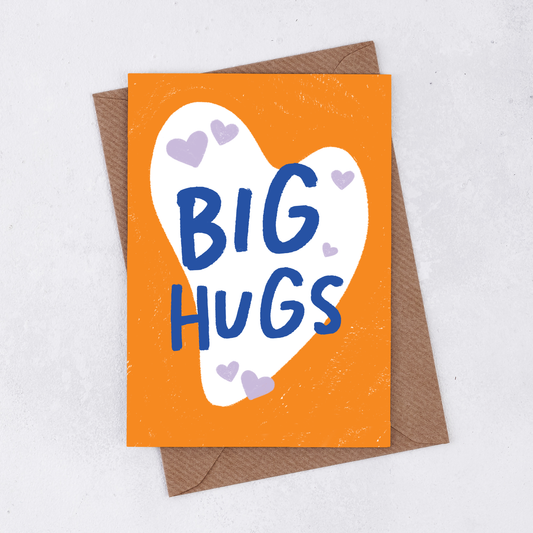 Pack of 6 - 'Big Hugs' Sympathy Greetings Card