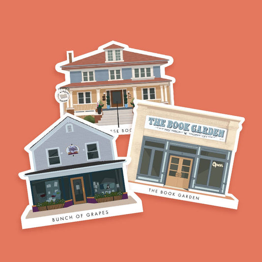 Indie Storefront Illustration 300 Custom Die Cut Stickers