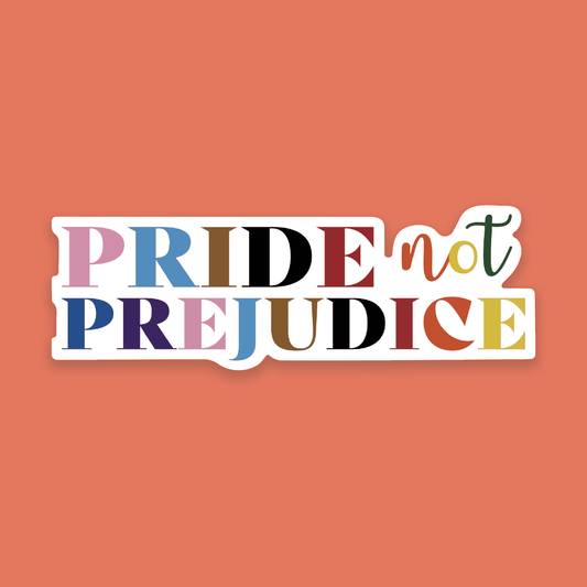 Pack of 10 - Bookish Pride Sticker - Pride not Prejudice