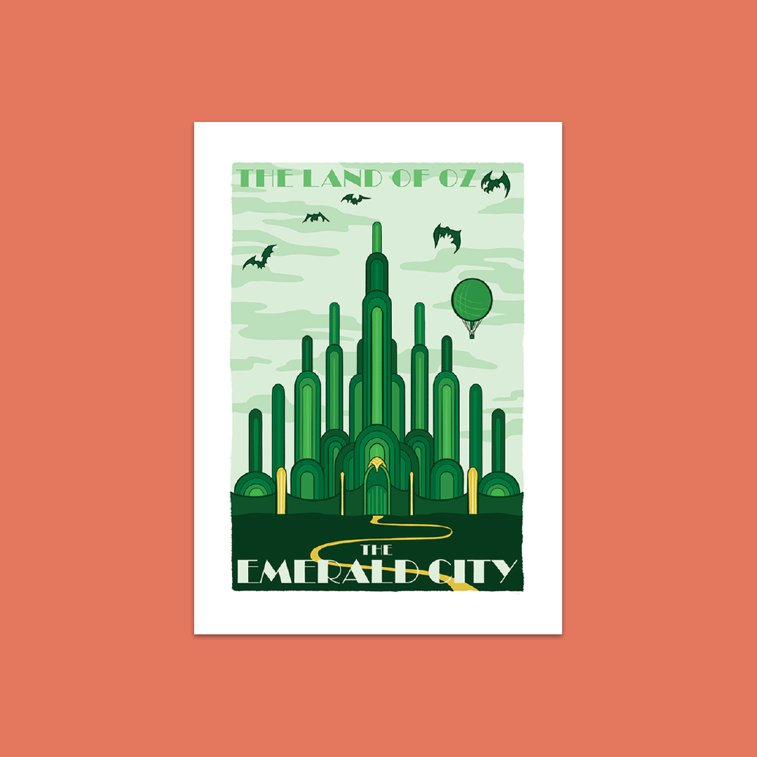 Pack of 10 - The Emerald City - Fictional Travel - Bookish Vinyl Sticker