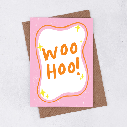 Pack of 6 - 'Woo Hoo!' Celebration Greetings Card