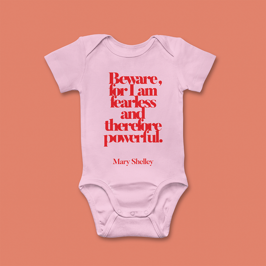 Pack of 12 - Mary Shelley 'I am fearless' Babygrow