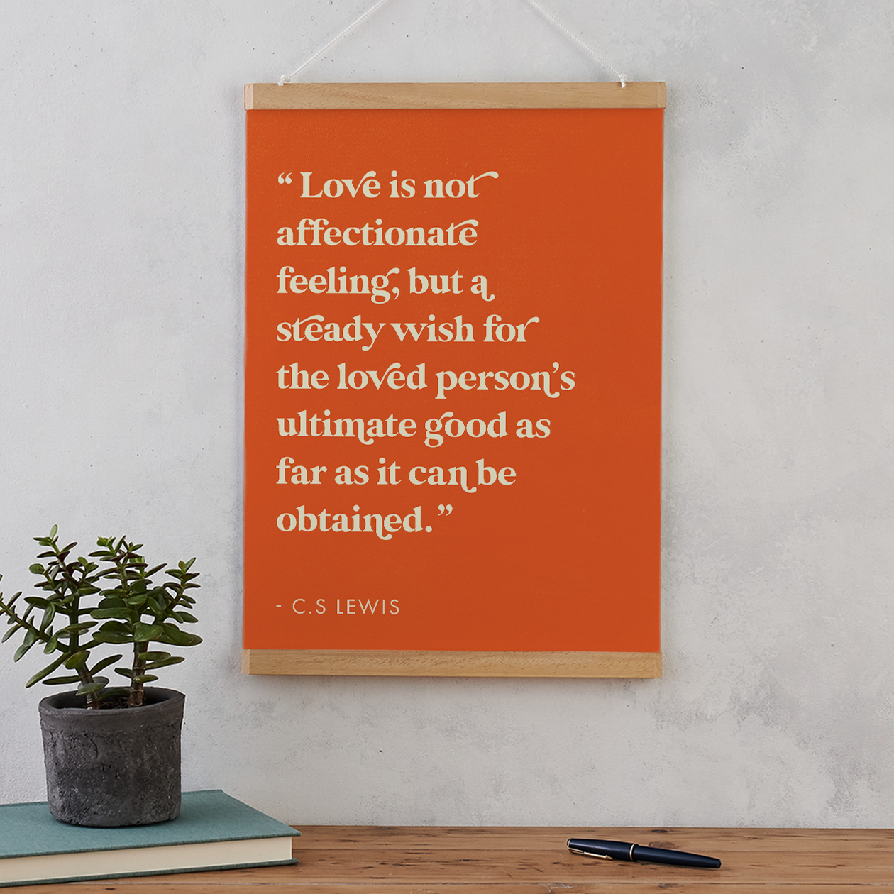 Pack of 2 - Romantic Quote Art “Steady Wish” by C S Lewis