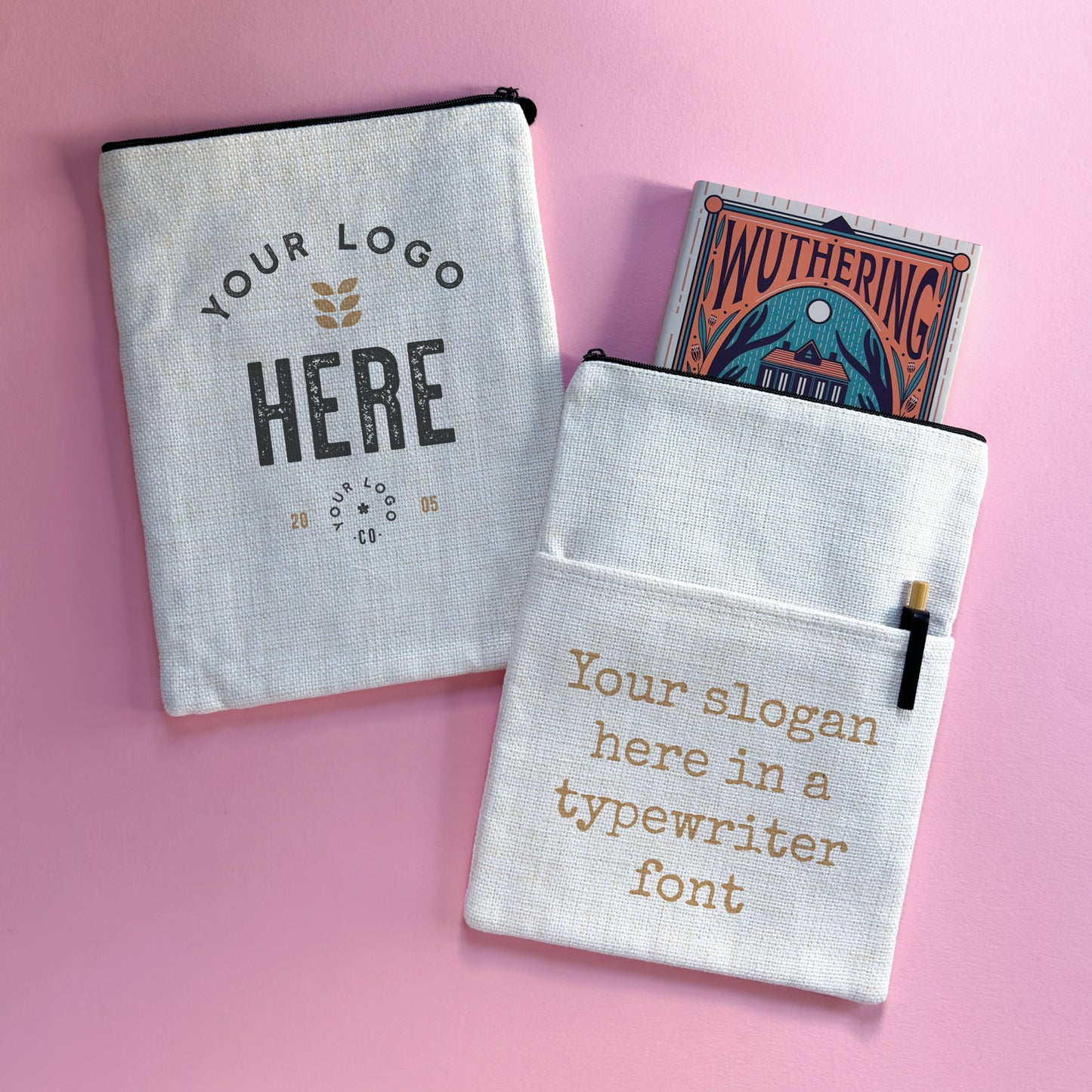 Pack of 3 - Book Sleeve - Custom Logo - Bookishly Wholesale