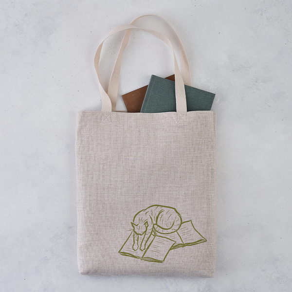 Cat and books - Bookish Tote Bag - Pack of 4