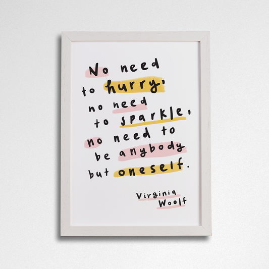 Pack of 2 - Virginia Woolf 'Sparkle' Encouraging Word Art Print