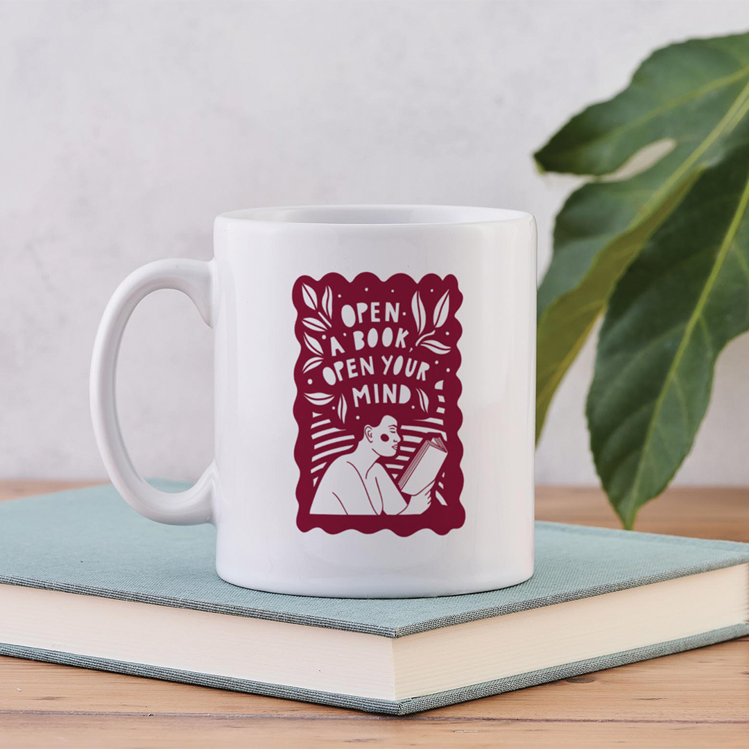 Pack of 6 - Open a Book, Open your Mind - Literary Mug