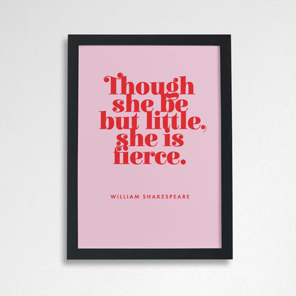 Pack of 2 - Inspirational “Little but Fierce” Art Poster