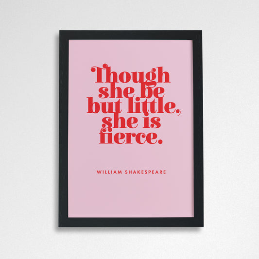 Pack of 2 - Inspirational “Little but Fierce” Art Poster