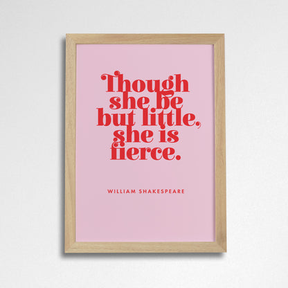 Pack of 2 - Inspirational “Little but Fierce” Art Poster