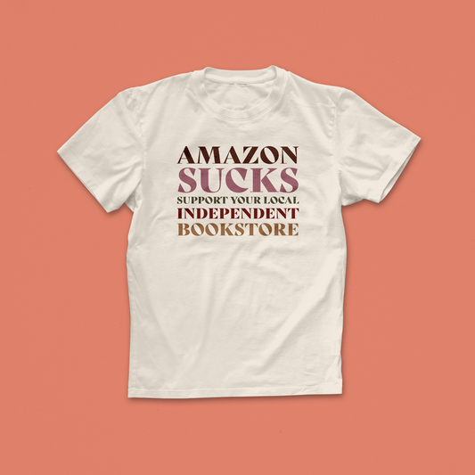 Pack of 12 - Amazon Sucks Bookstore T-Shirt