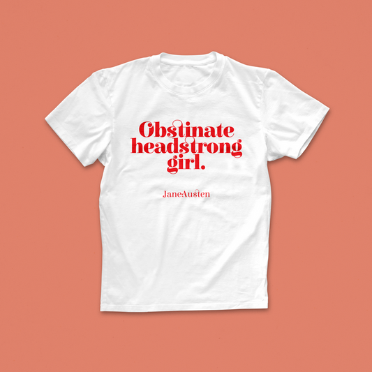 Pack of 12 - Obstinate Headstrong Girl Jane Austen T-shirt