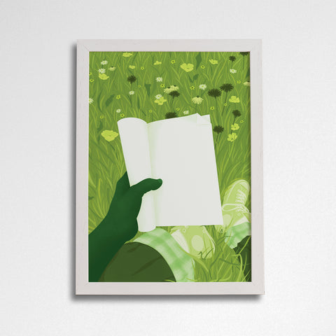 Pack of 2 - Reading in the Garden - Bookish POV A4 Art Print