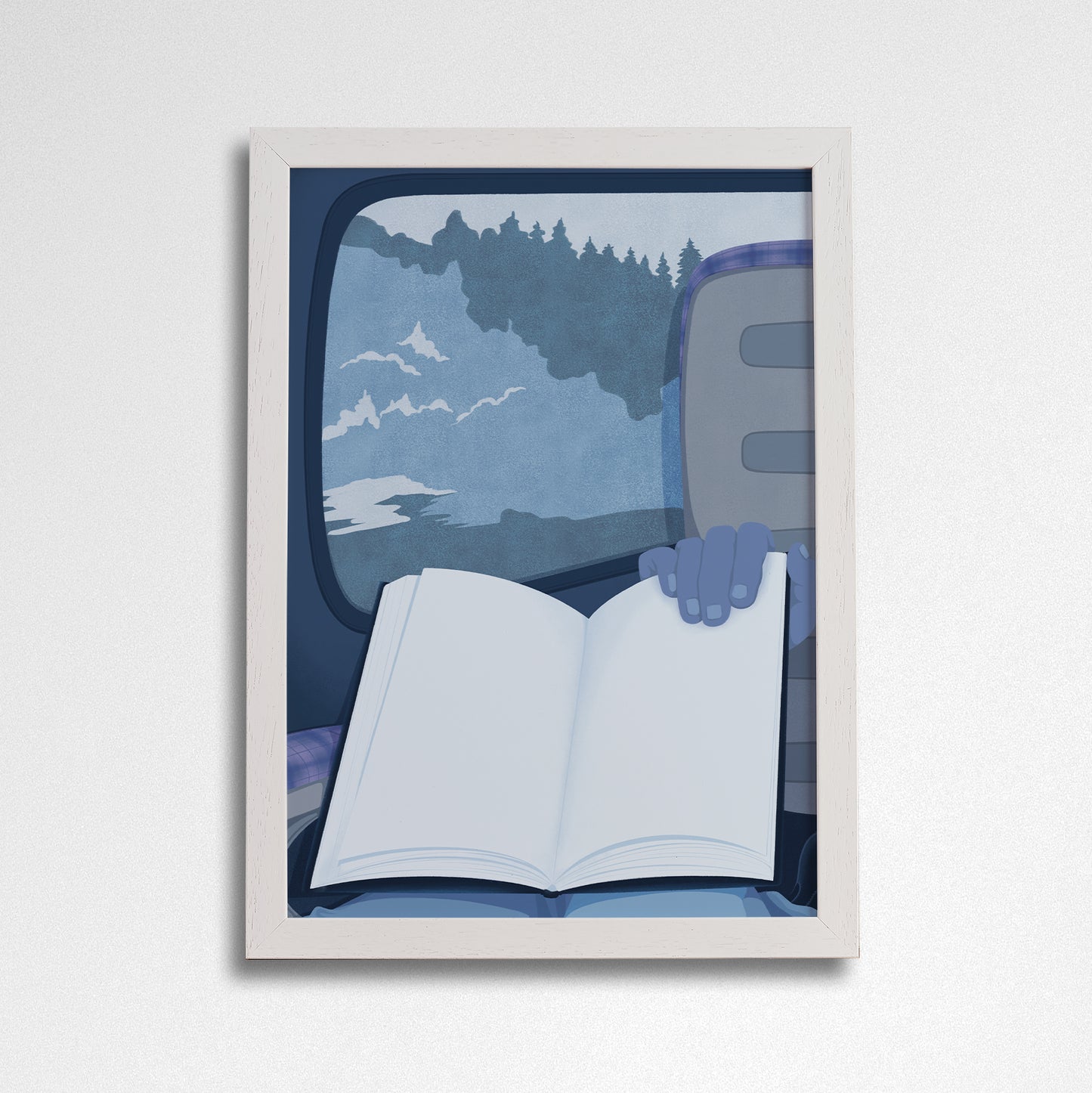 Pack of 2 - Reading on a train - Bookish POV A4 Art Print