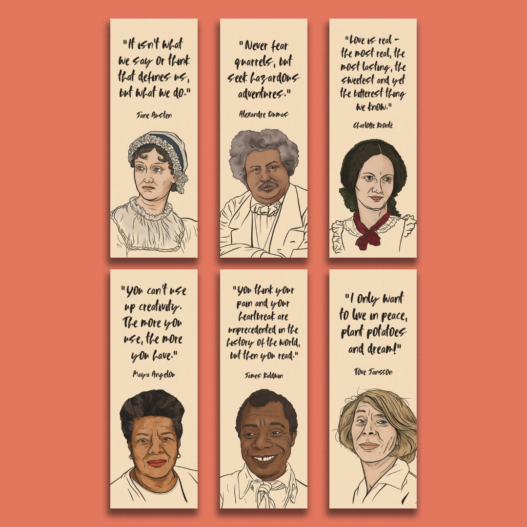 Set of 6 - Classic Authors Bookmark Bundle