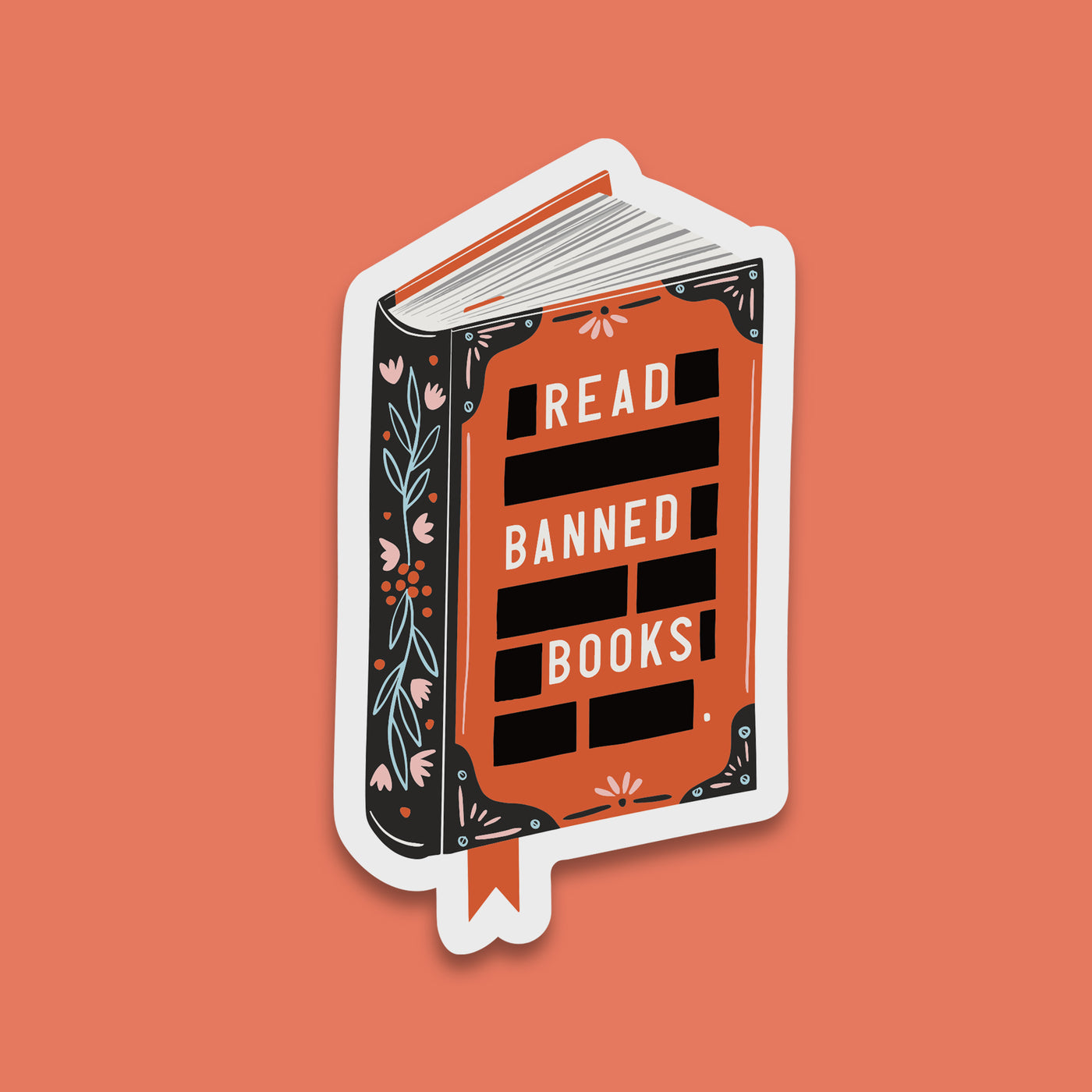 Pack of 10 - Read Banned Books - Book Shaped - Vinyl Sticker