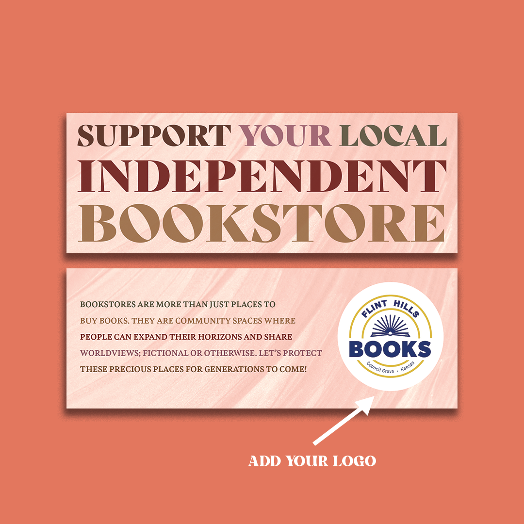 Pack of 200 Custom "SUPPORT YOUR LOCAL BOOKSTORE" Bookmarks